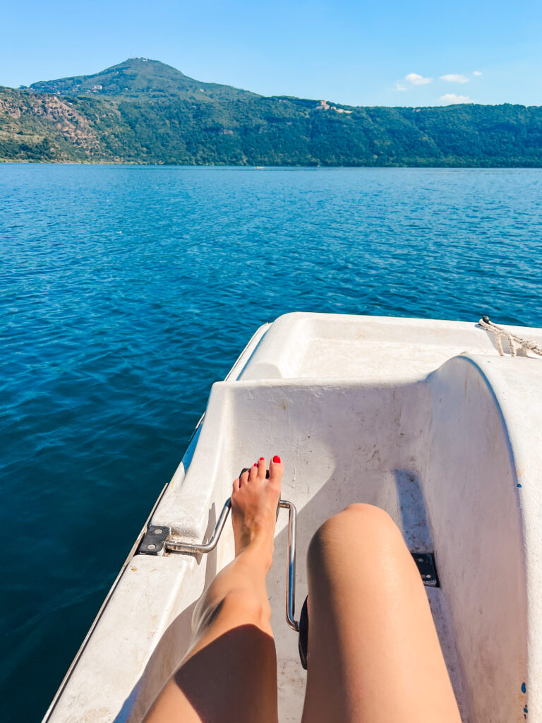 Paddling on Lago Albano