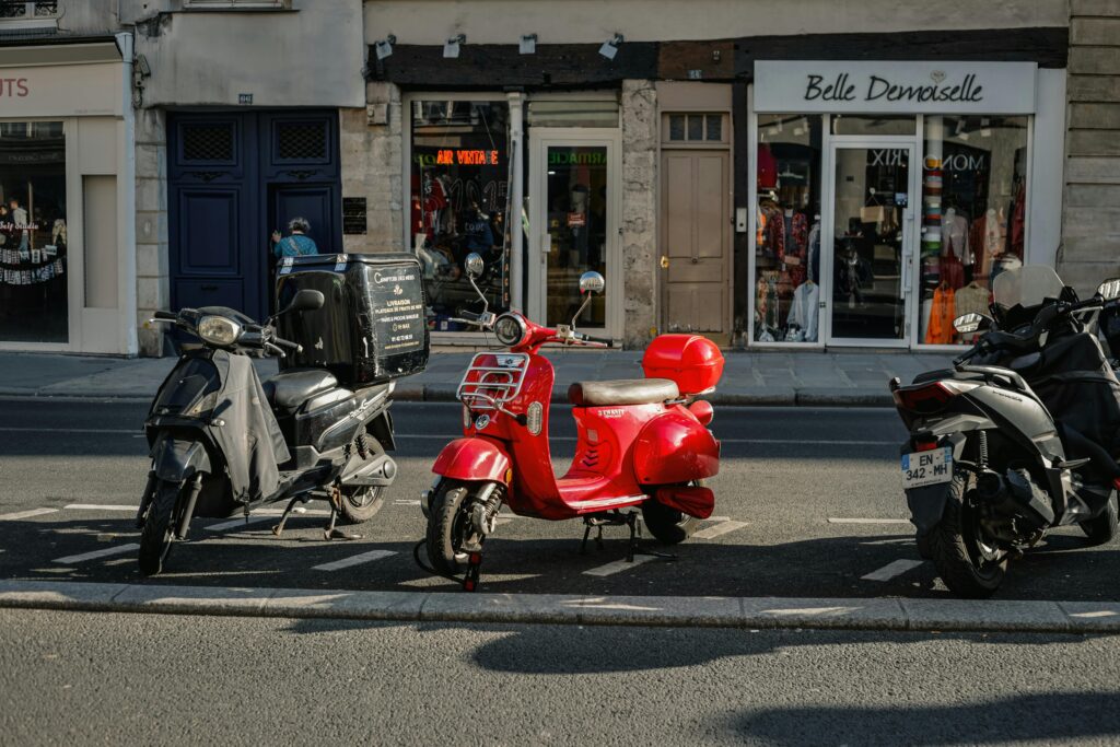 motorcycles on street