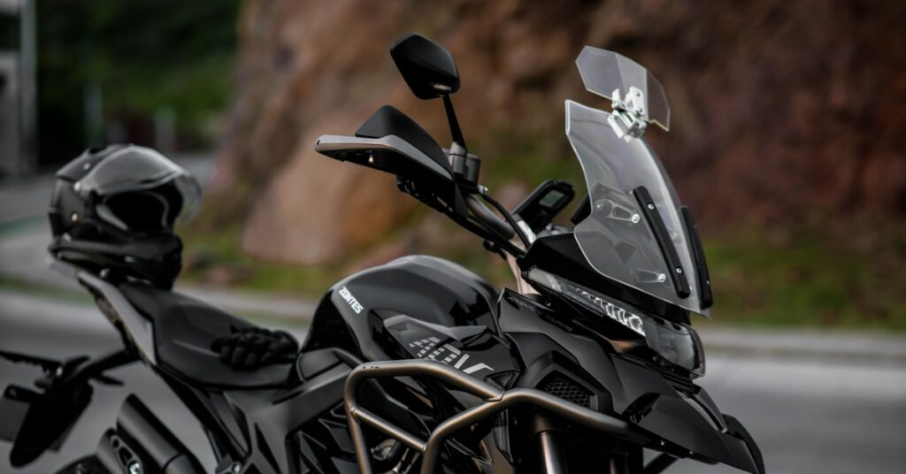windshield and helmet