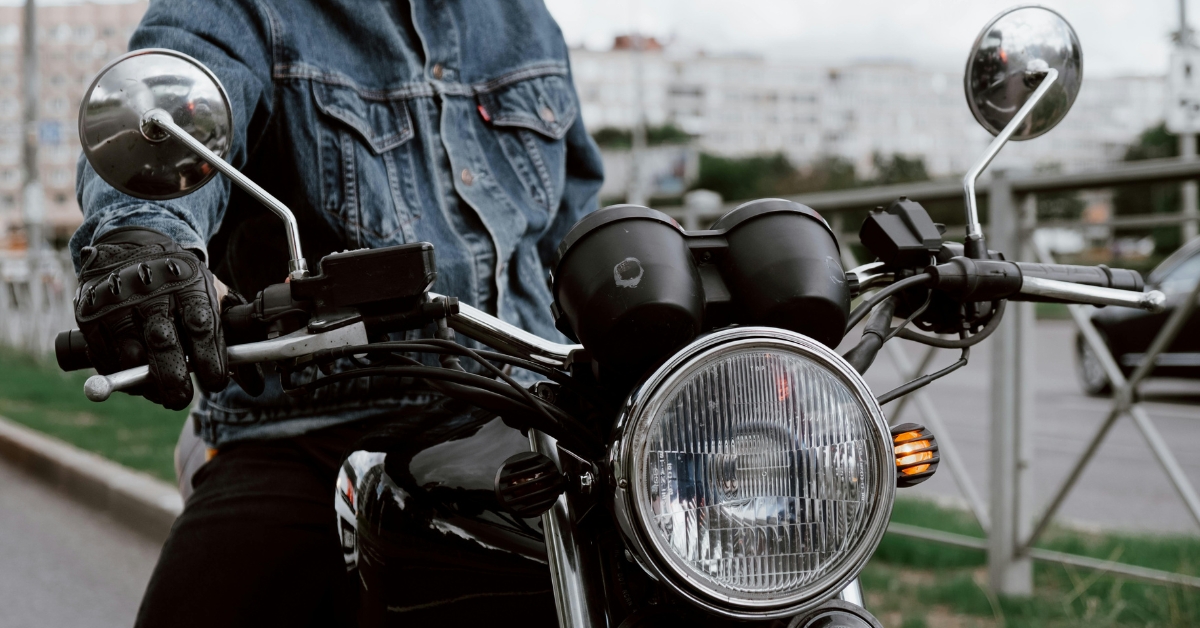 man on motorcycle