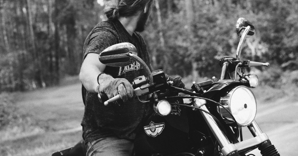 man on motorcycle